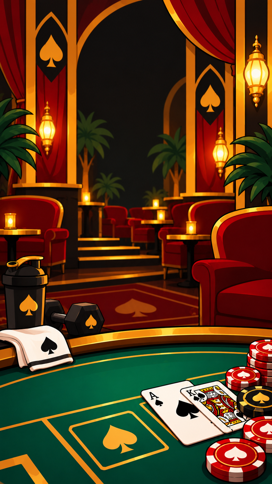 La salle de blackjack de Jacky